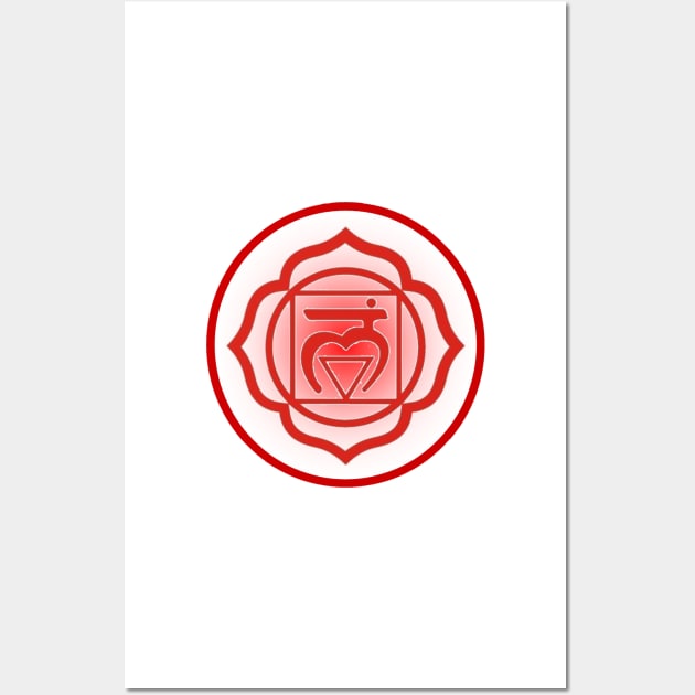 Grounded and balanced Root Chakra- White Wall Art by EarthSoul